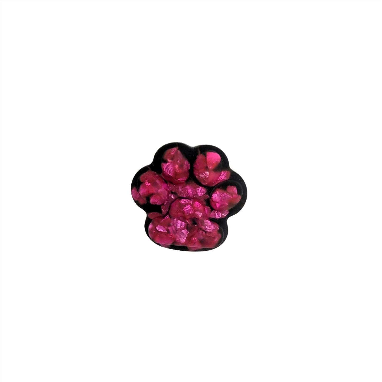 Paw Print Magnet Pink Rock Chips Resin Magnet