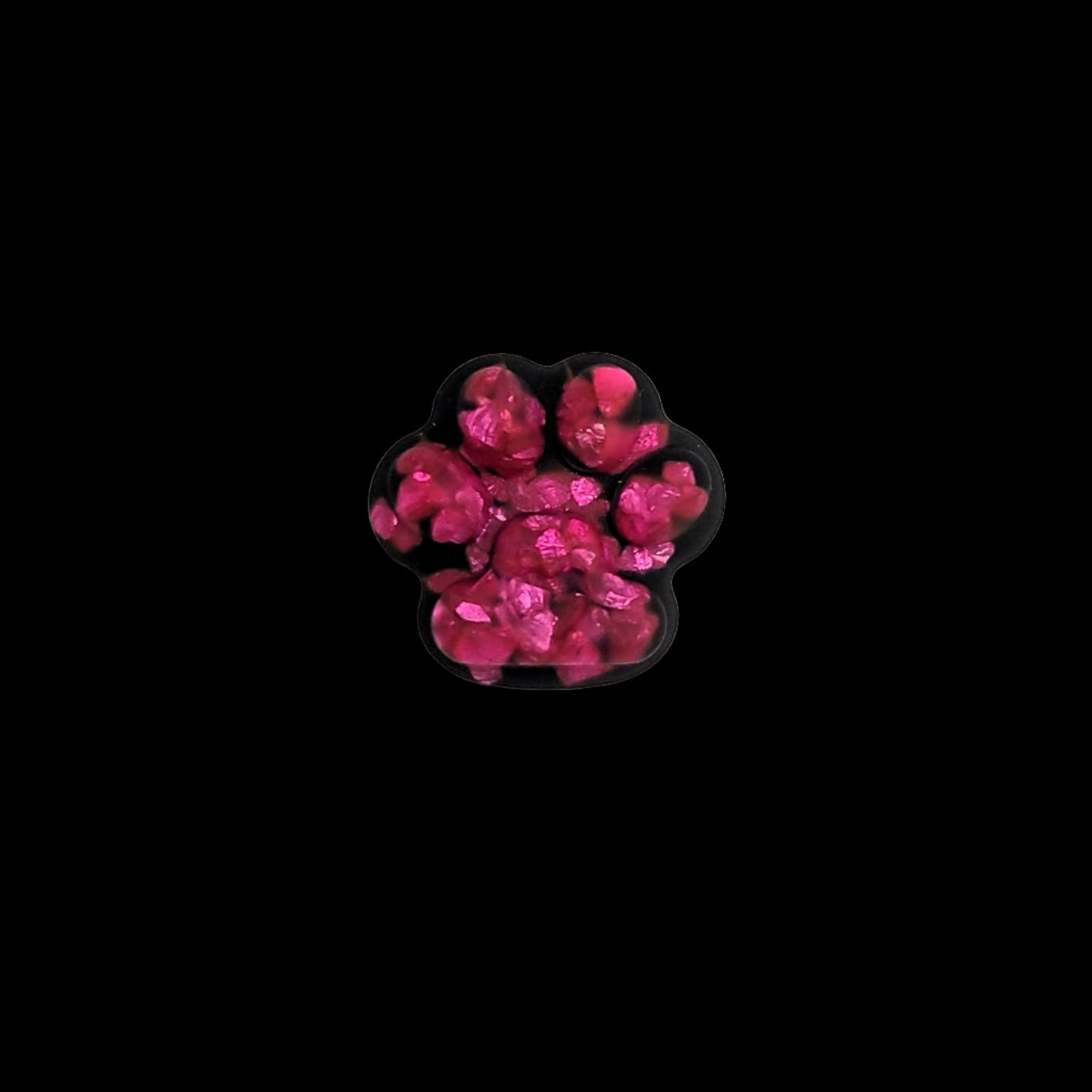 Paw Print Magnet Pink Rock Chips Resin Magnet