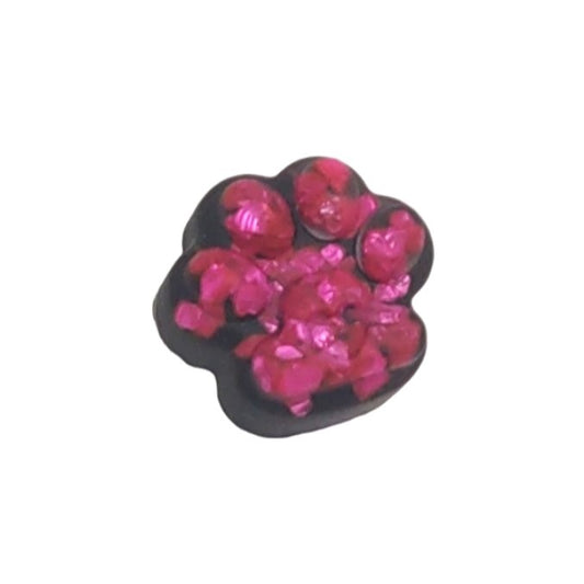 Paw Print Magnet Pink Rock Chips Resin Magnet