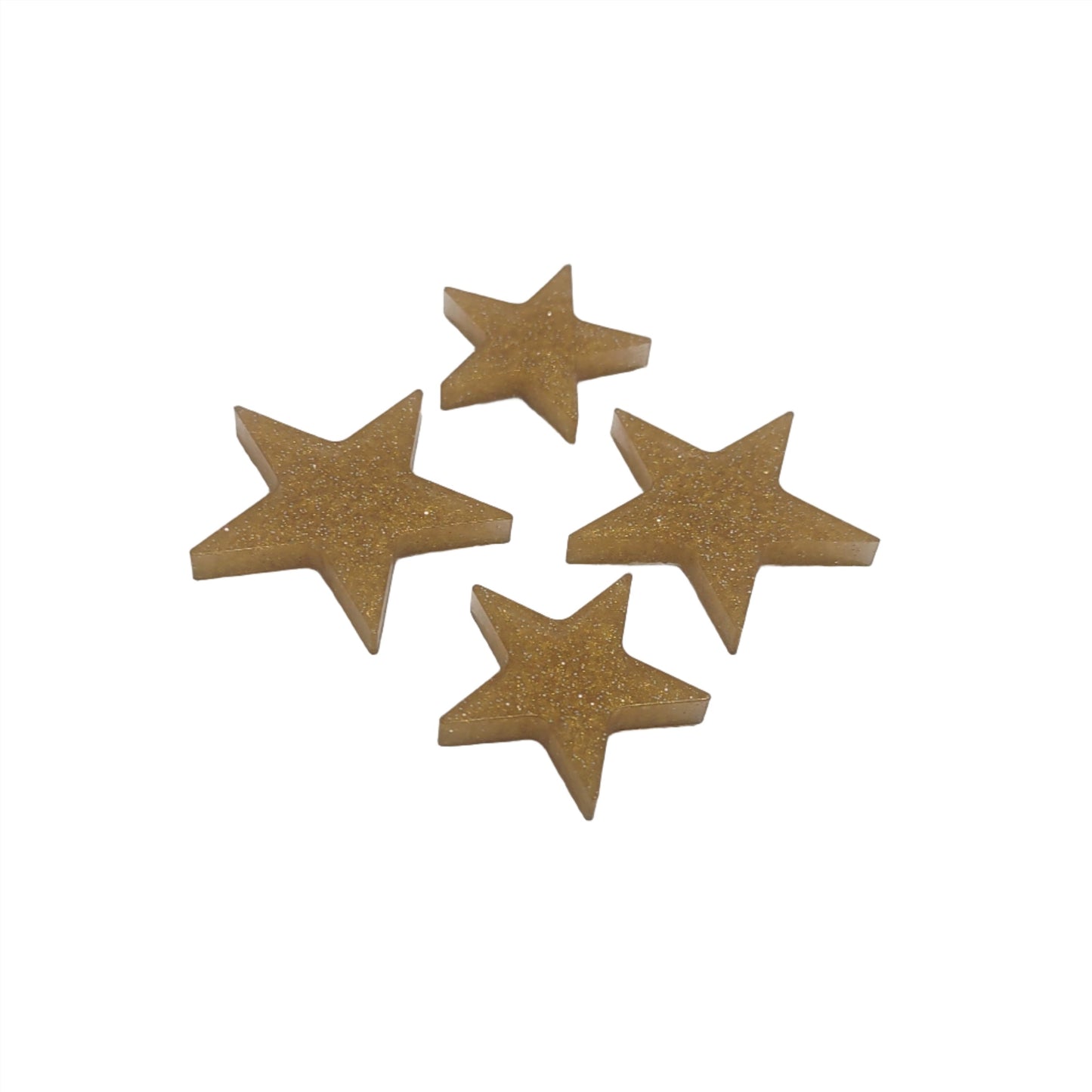 Star Magnet Set Resin Magnets Golden Glitter Stars