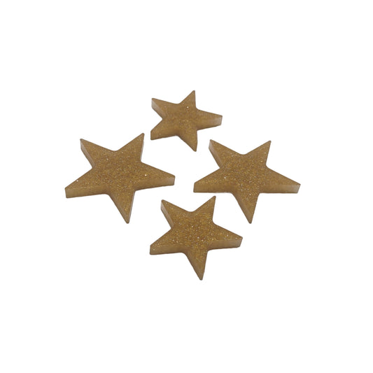 Star Magnet Set Resin Magnets Golden Glitter Stars