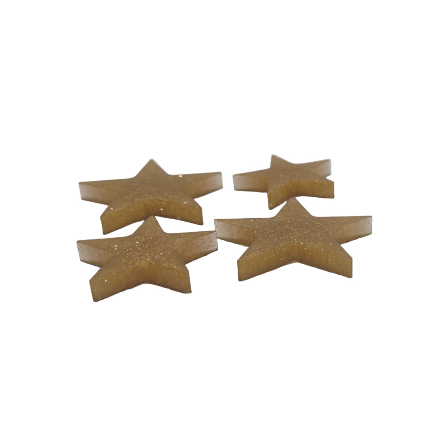 Star Magnet Set Resin Magnets Golden Glitter Stars