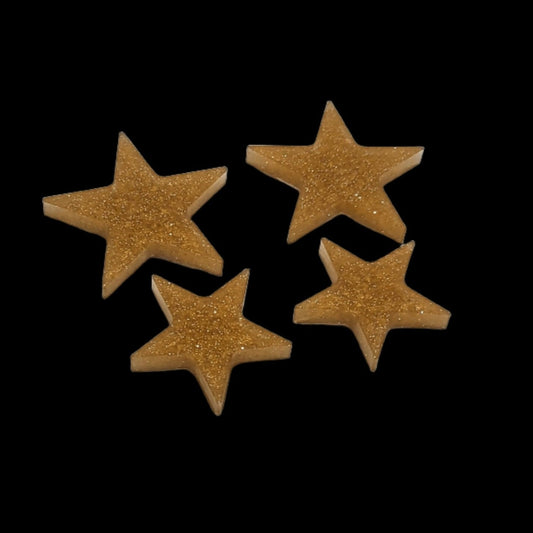 Star Magnet Set Resin Magnets Golden Glitter Stars