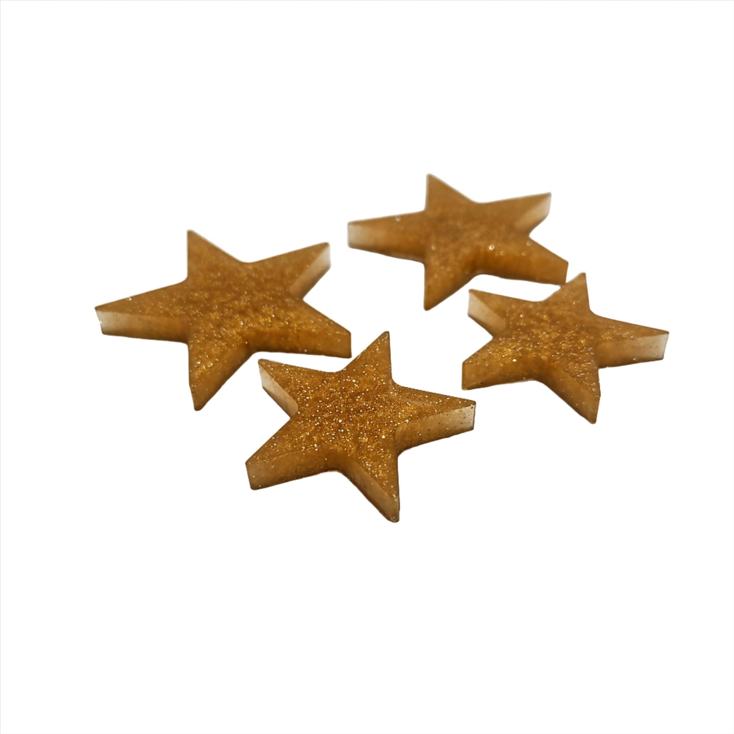 Star Magnet Set Resin Magnets Golden Glitter Stars