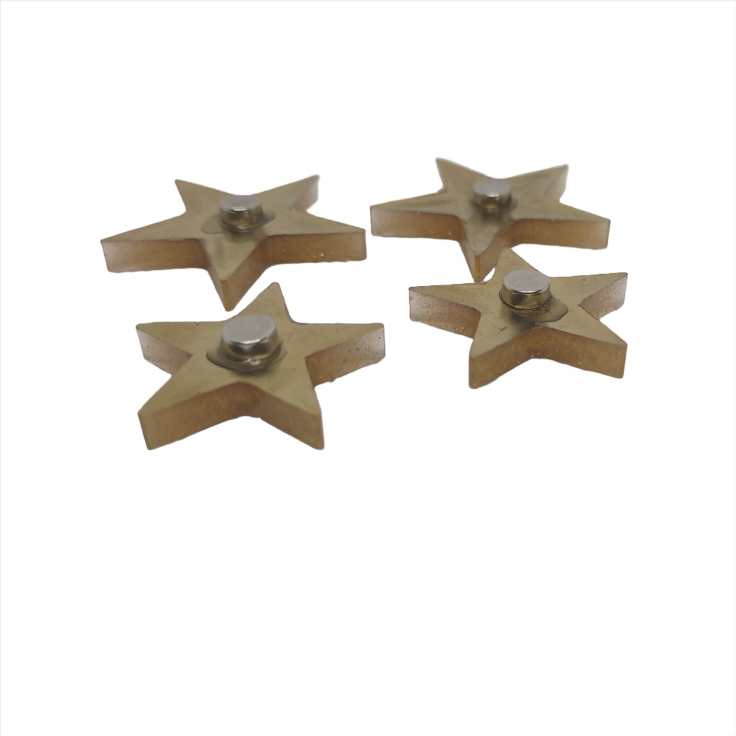 Star Magnet Set Resin Magnets Golden Glitter Stars