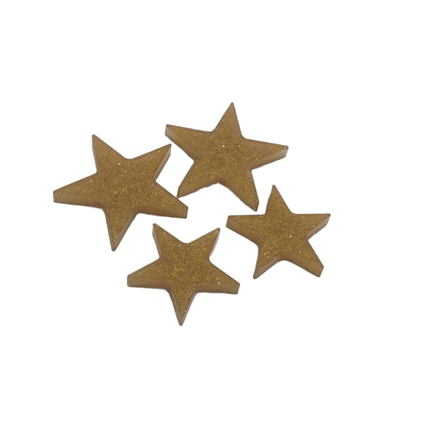 Star Magnet Set Resin Magnets Golden Glitter Stars