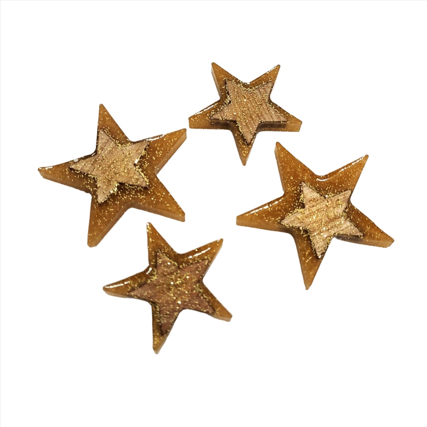 Star Magnet Set Resin Magnets Wood Stars