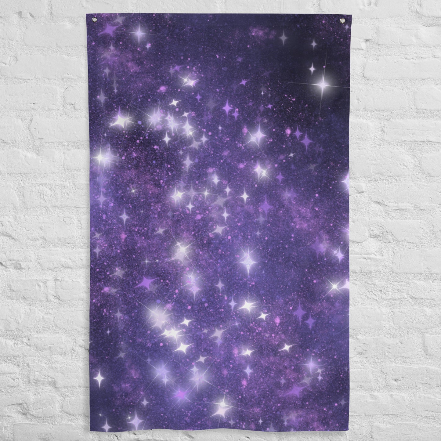 Quest Purple Galaxy Decorative Flag 34 ½" x 56" Wall Decor