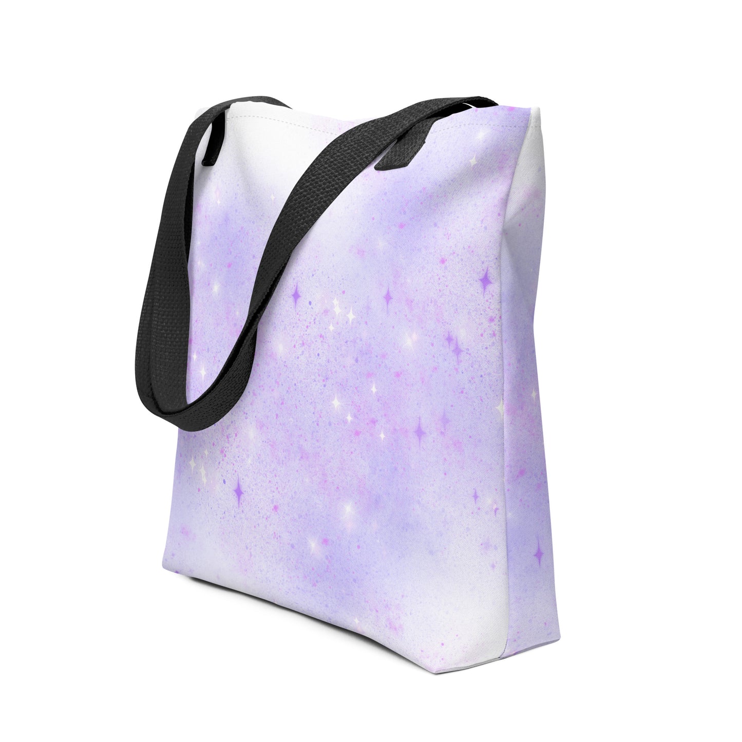 Quest Purple Galaxy White Tote Bag