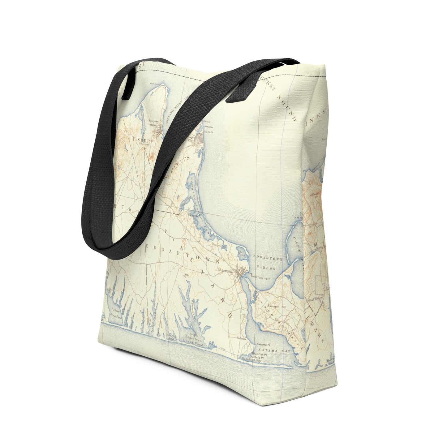 Tote Bag Marthas Vineyard MA 1887 Historical Map
