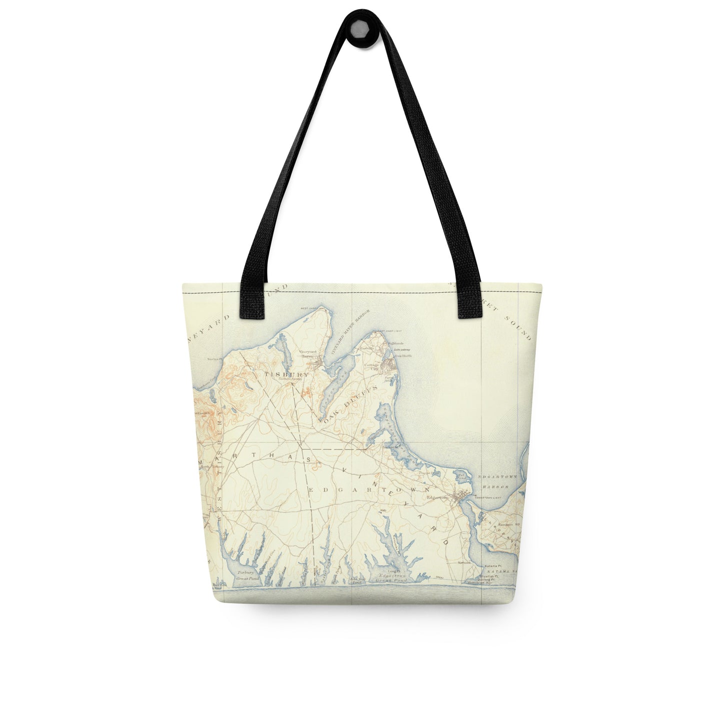 Tote Bag Marthas Vineyard MA 1887 Historical Map