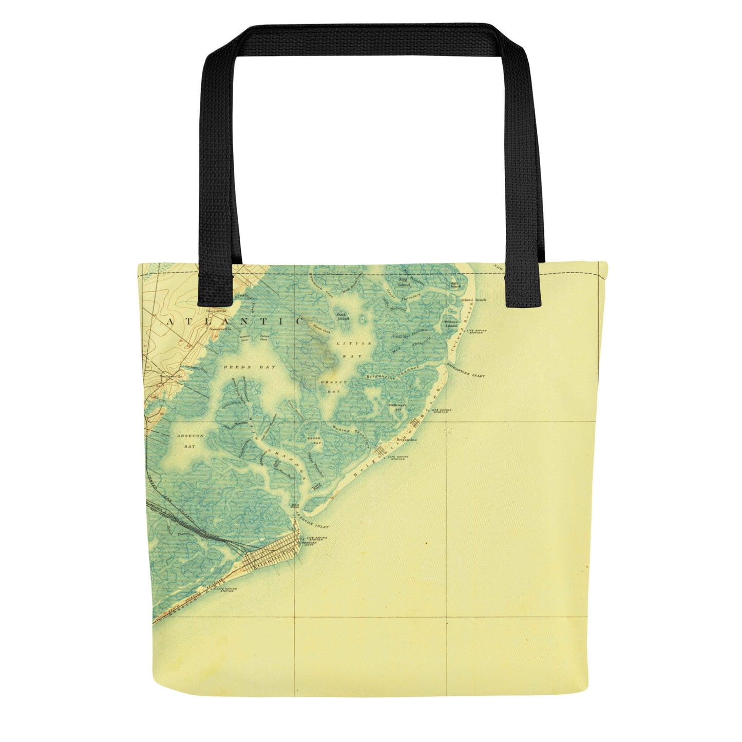 Tote Bag Atlantic City NJ 1887 Historical Map