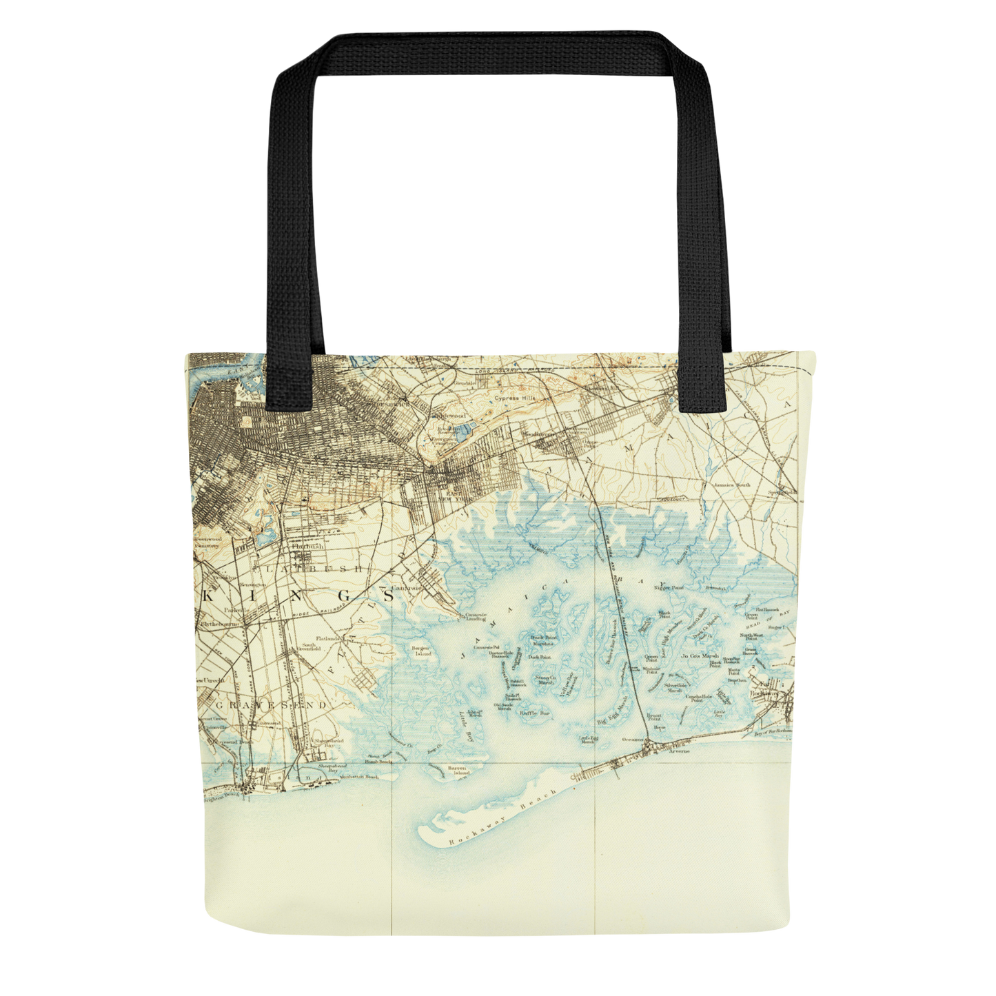 Tote Bag Brooklyn NY 1889 Historical Map
