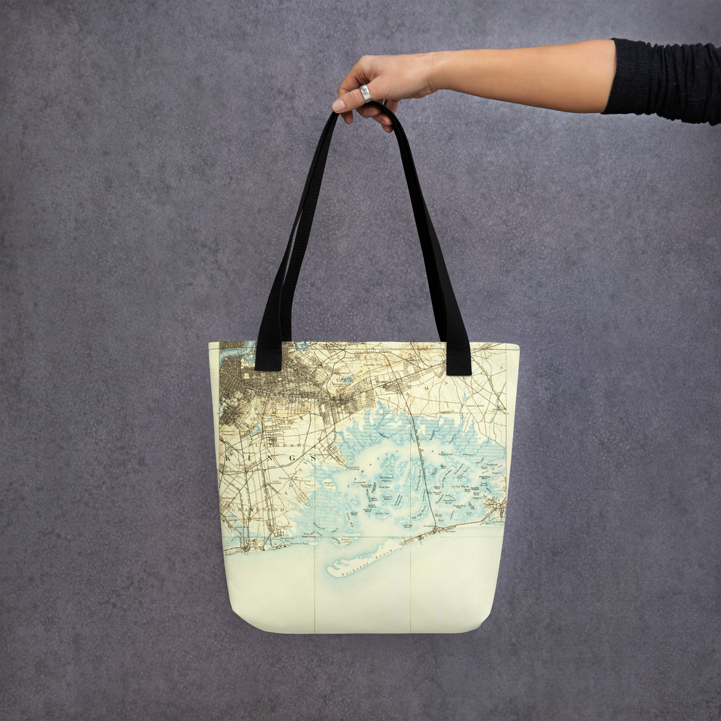 Tote Bag Brooklyn NY 1889 Historical Map