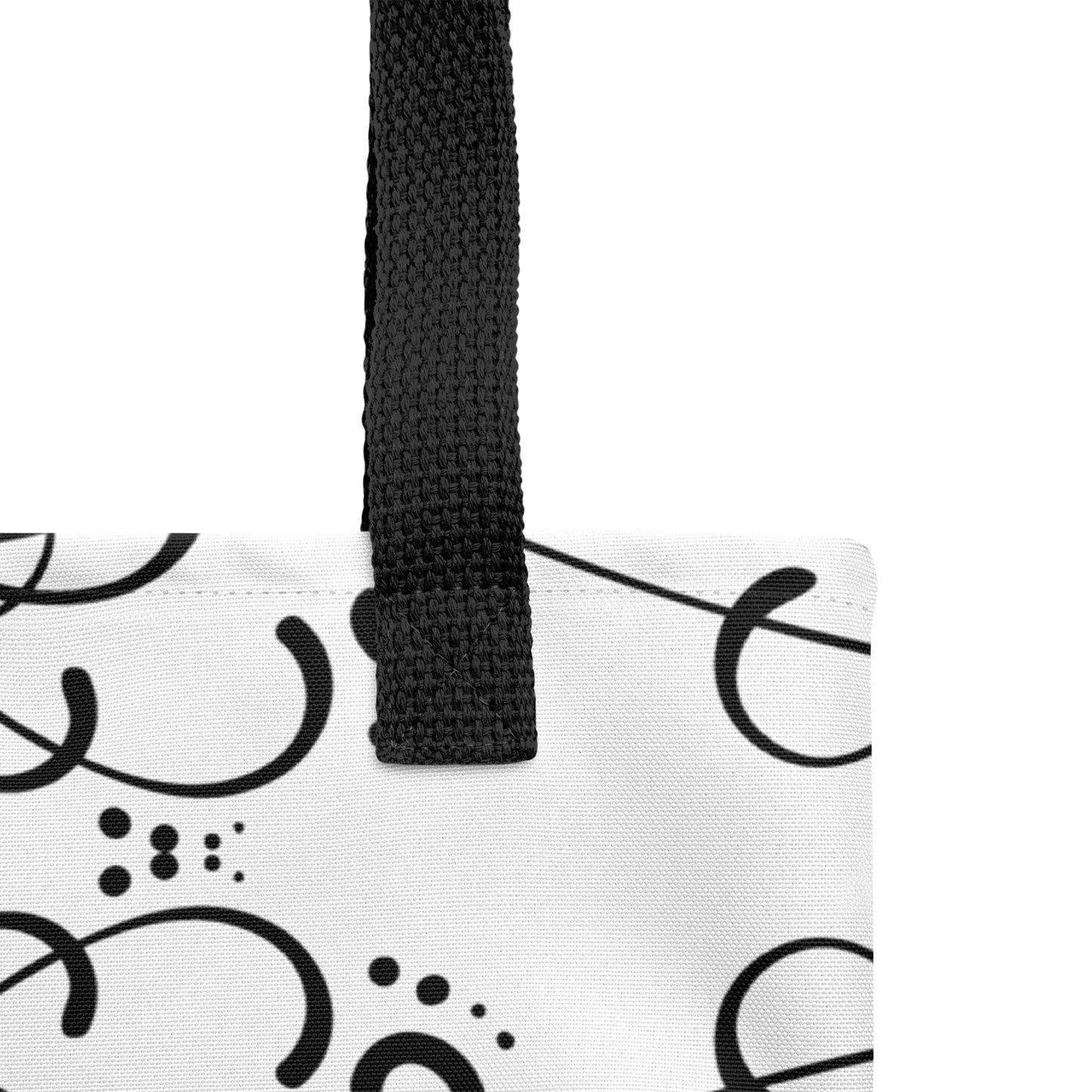 Simple Swirl Black White Tote Bag