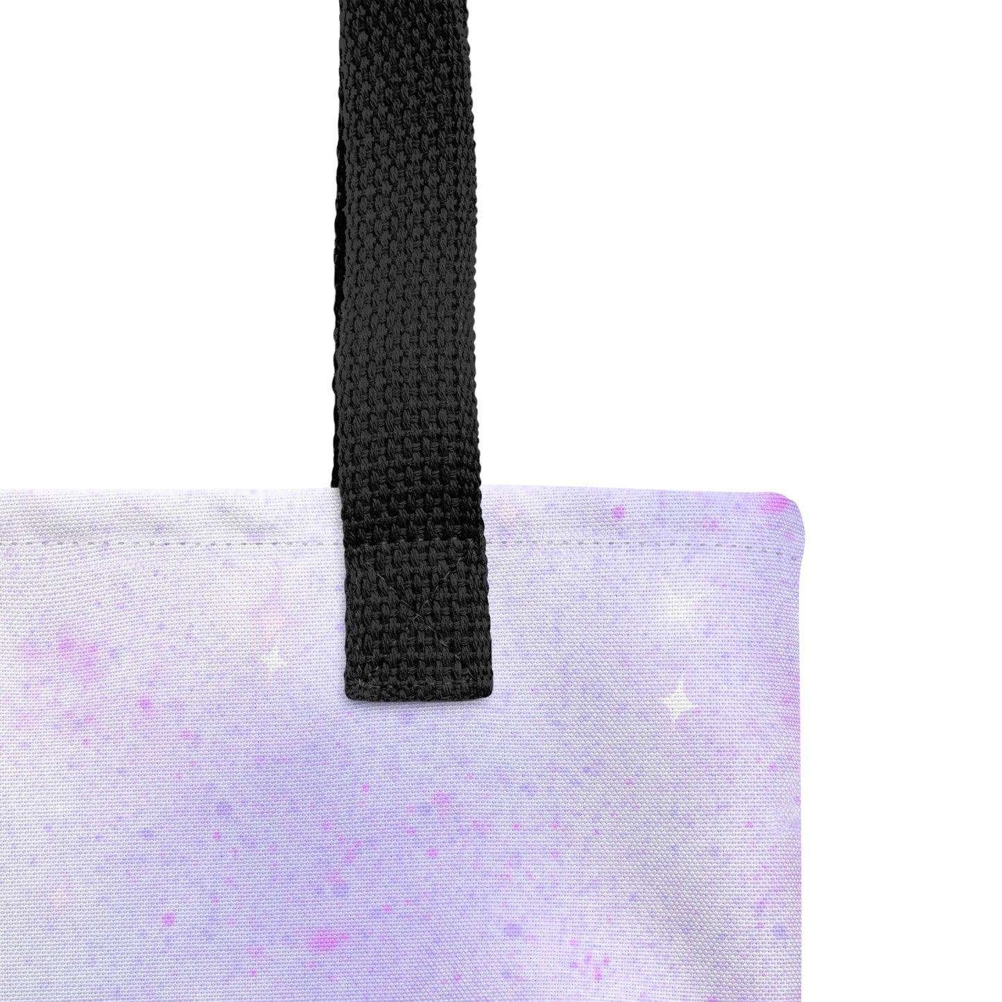 Quest Purple Galaxy White Tote Bag