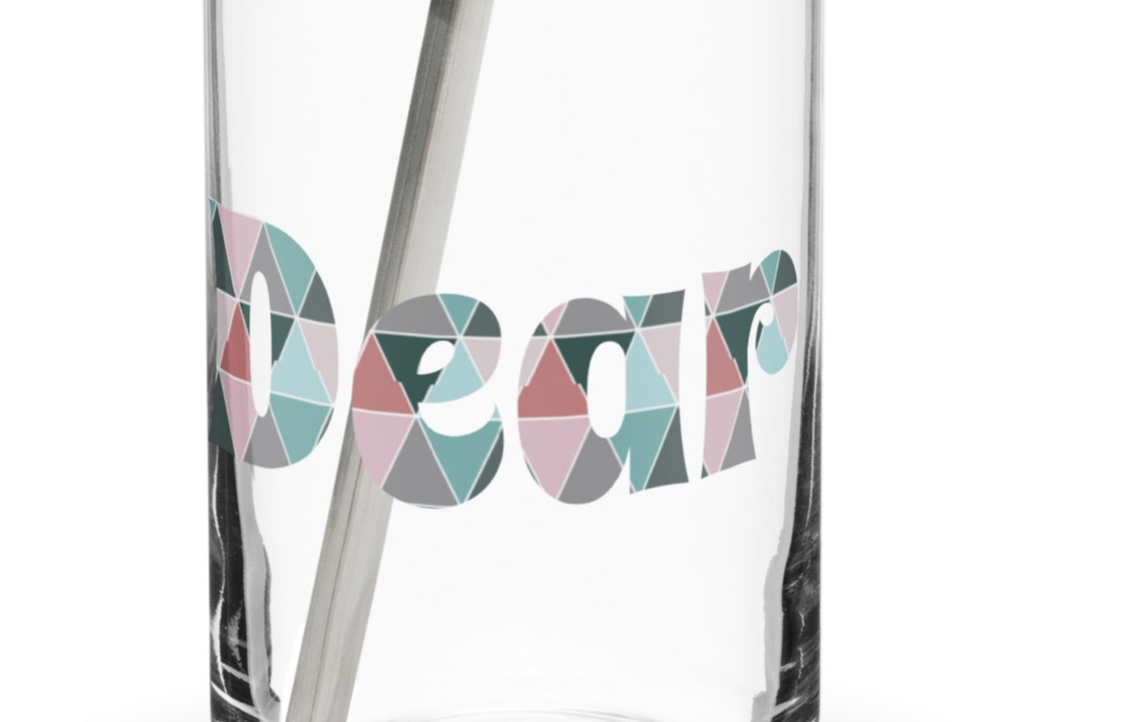 Dear Can-Shaped Glass with Lid & Straw