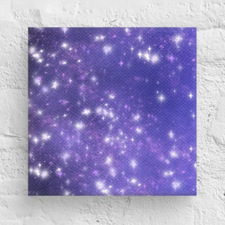 Quest Purple Galaxy Blue Mini Square Canvas Print 6" x 6" Desk Decor