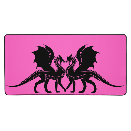 Double Dragon Love Pink Desk Mat 16″×32″
