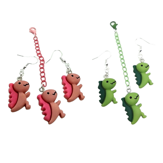 Dinosaur Adornment & Earrings Set