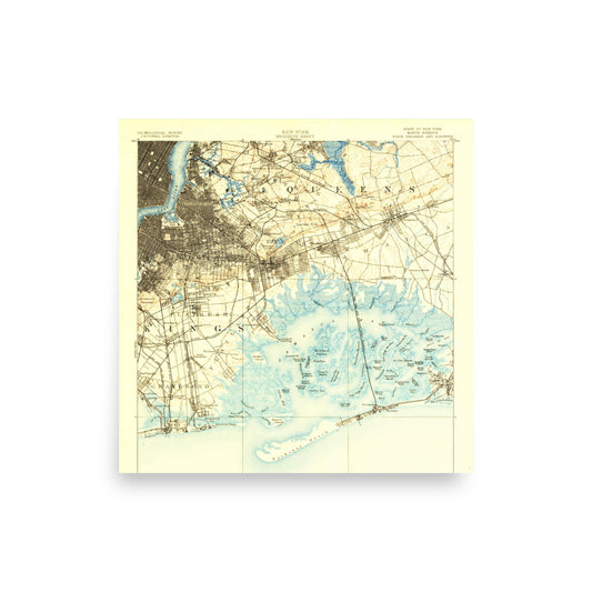 Enhanced Matte Paper Poster 10" x 10" Brooklyn NY 1889 Historical Map