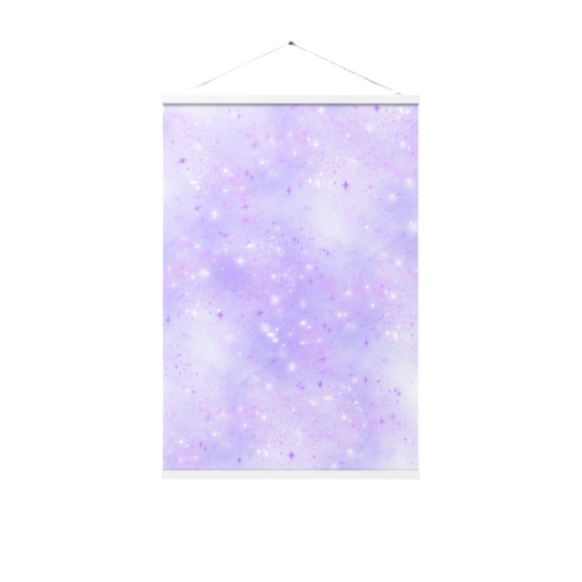 Quest Purple Galaxy White Poster with Wood Hanger 24" x 36"