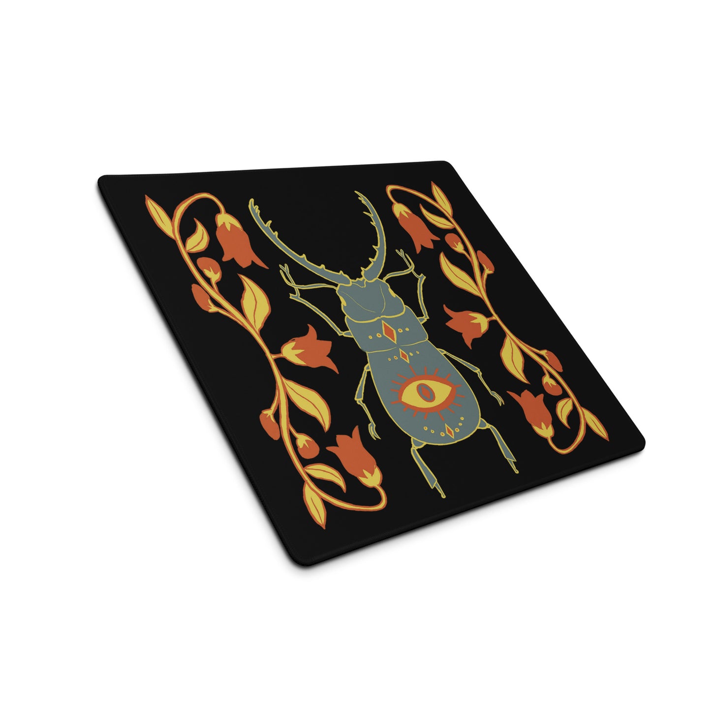 Retro Style Beetle Insect Desk Mat Gaming Mouse Pad 18″ × 16″