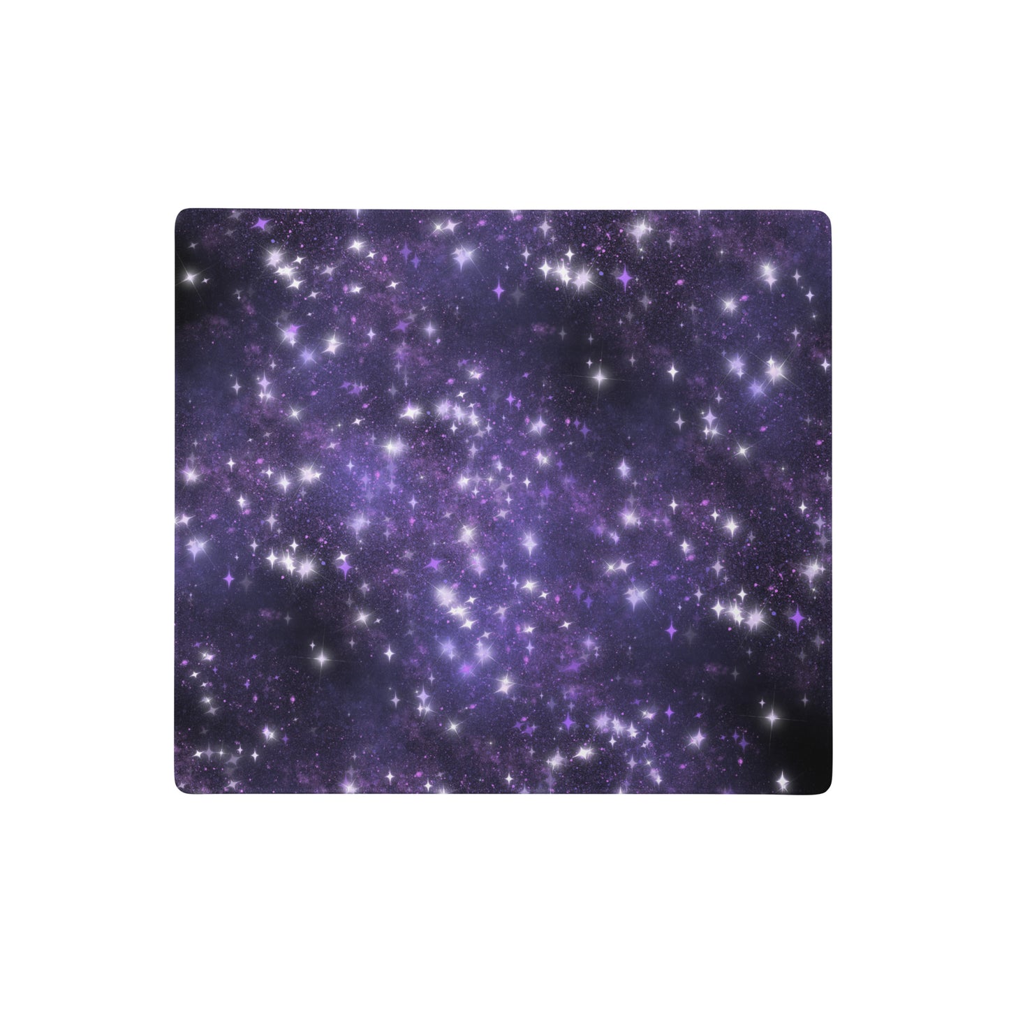 Quest Purple Galaxy Black Desk Mat Gaming Mouse Pad 18″ × 16″