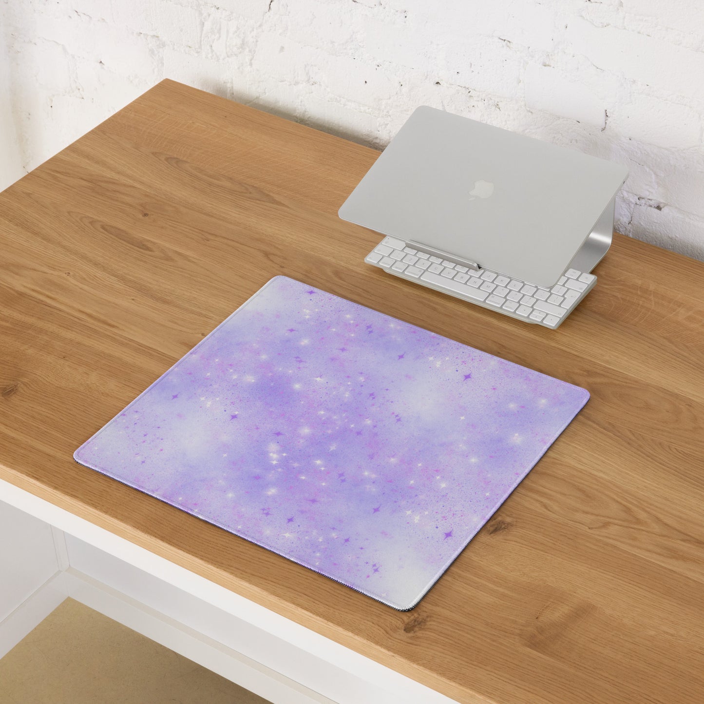 Quest Purple Galaxy Desk Mat Gaming Mouse Pad 18″ × 16″