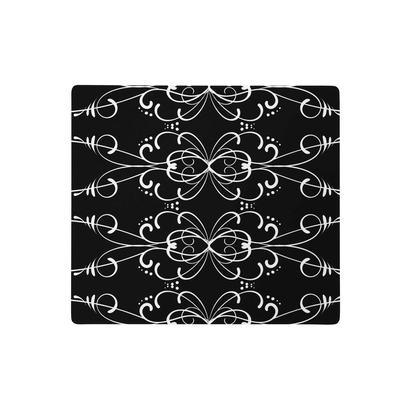 Simple Swirl Black Desk Mat Gaming Mouse Pad 18″ × 16″