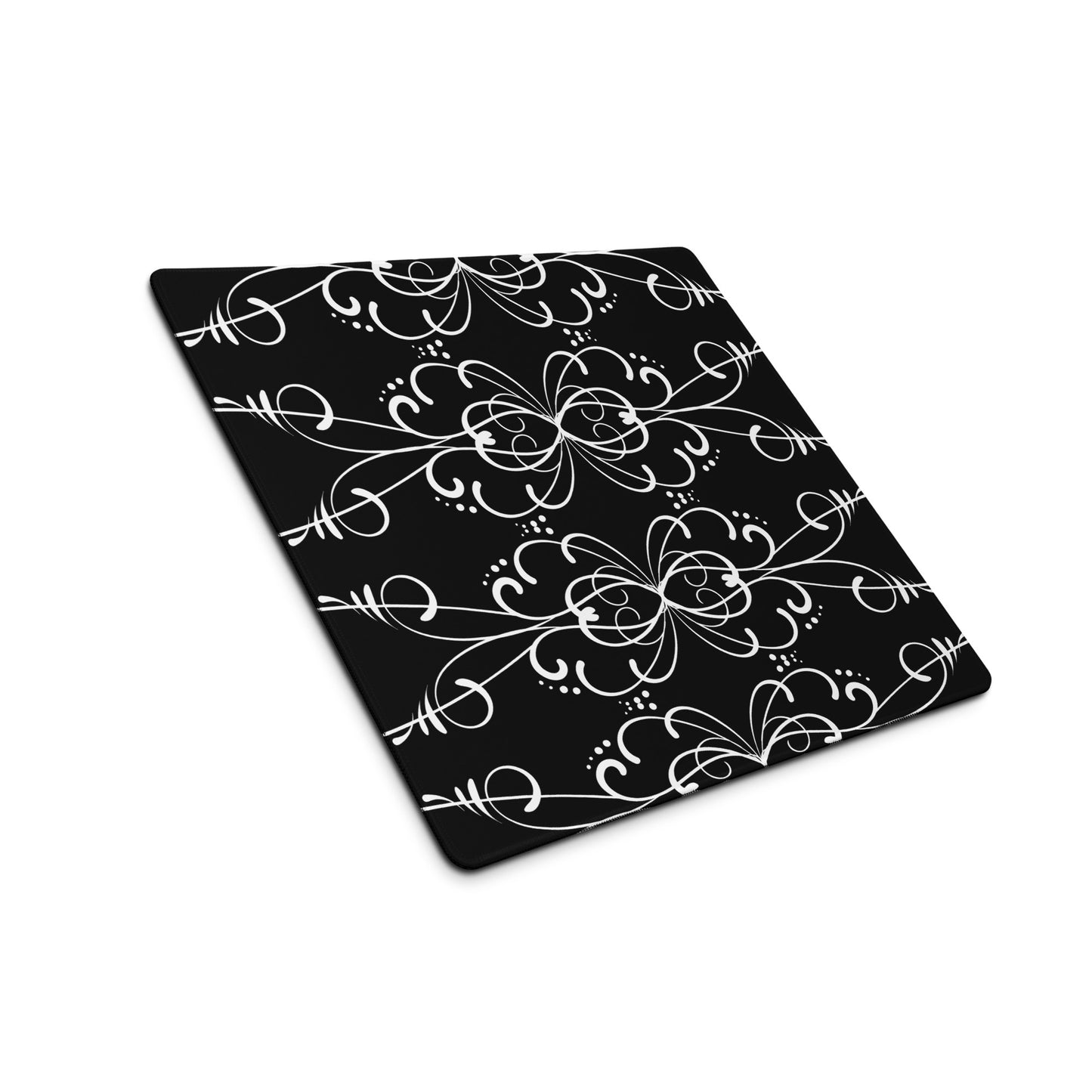 Simple Swirl Black Desk Mat Gaming Mouse Pad 18″ × 16″