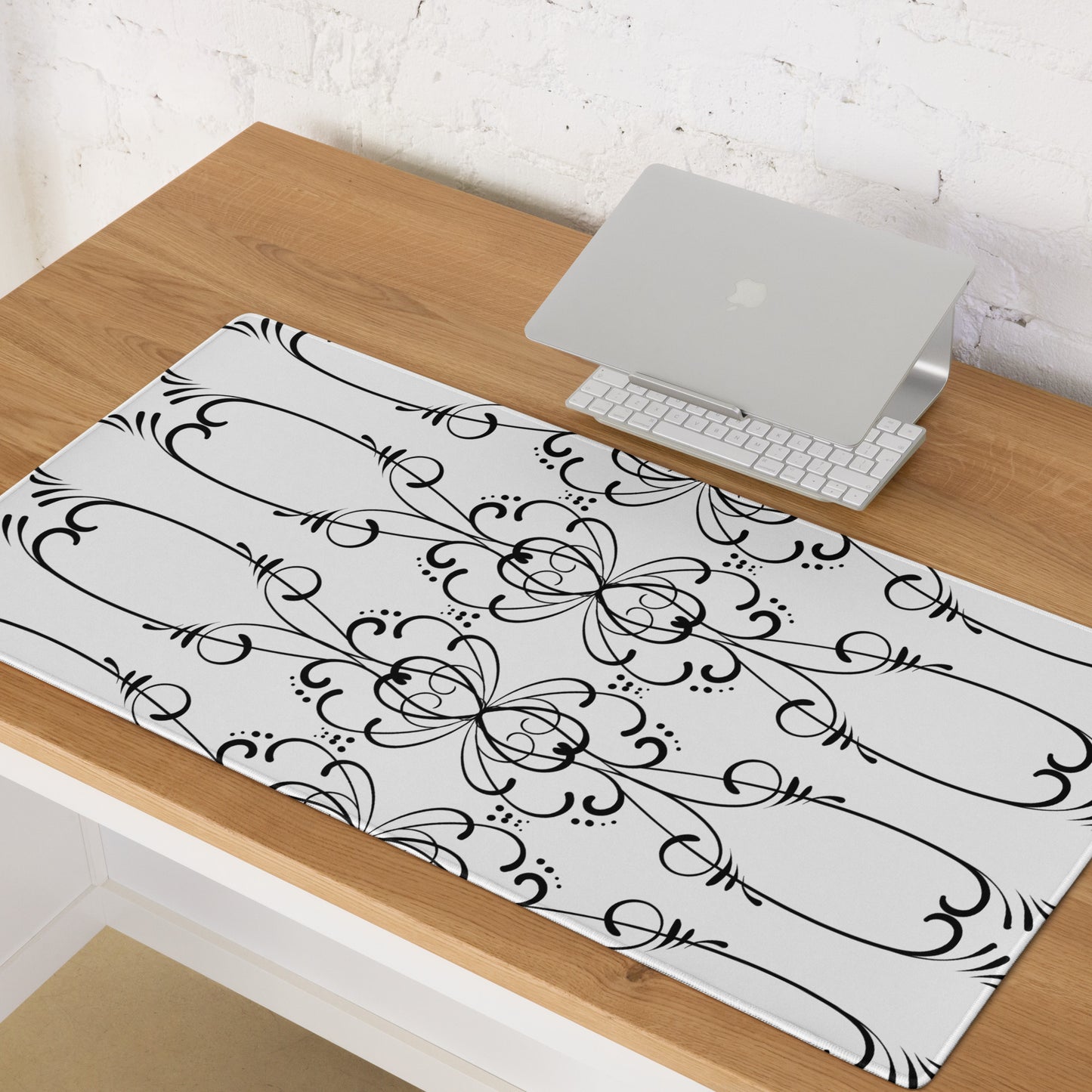 Simple Swirl Desk Mat Large Laptop Gaming Mouse Pad 36″ × 18″