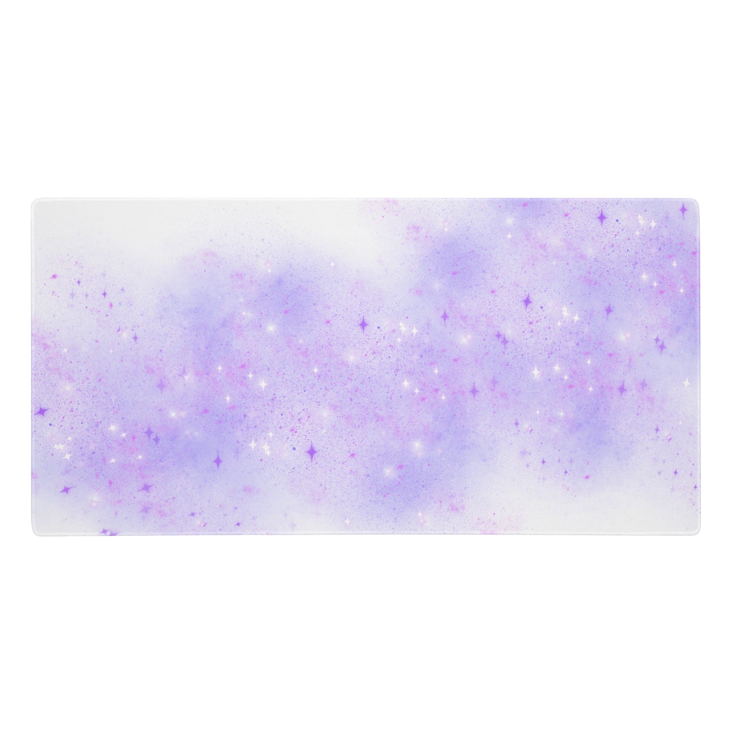 Quest Purple Galaxy White Desk Mat Large Laptop Gaming Mouse Pad 36″ × 18″