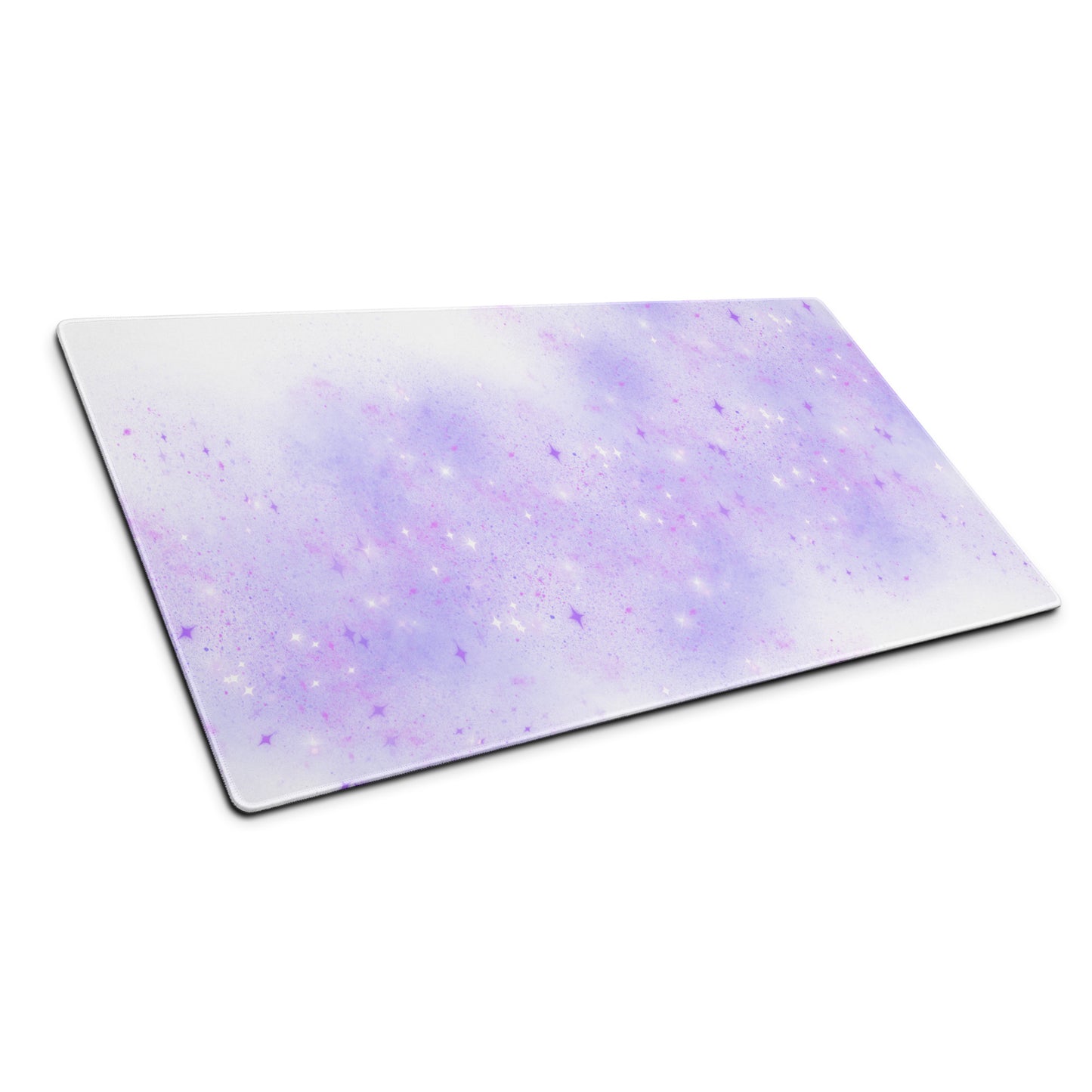 Quest Purple Galaxy White Desk Mat Large Laptop Gaming Mouse Pad 36″ × 18″