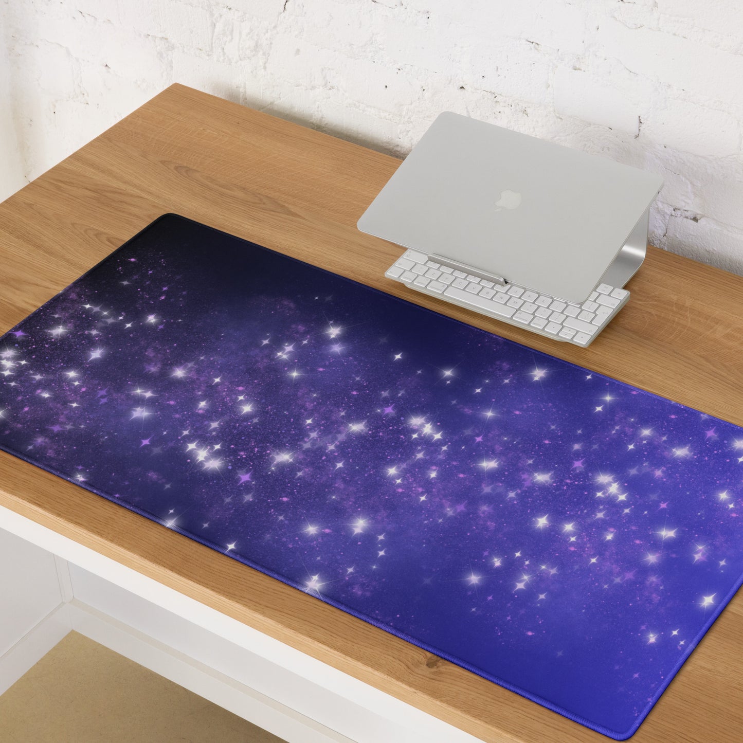 Quest Purple Galaxy Blue Black Desk Mat Large Laptop Gaming Mouse Pad 36″ × 18″