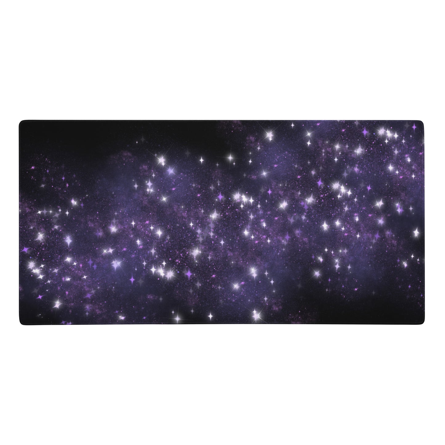 Quest Purple Galaxy Black Desk Mat Large Laptop Gaming Mouse Pad 36″ × 18″