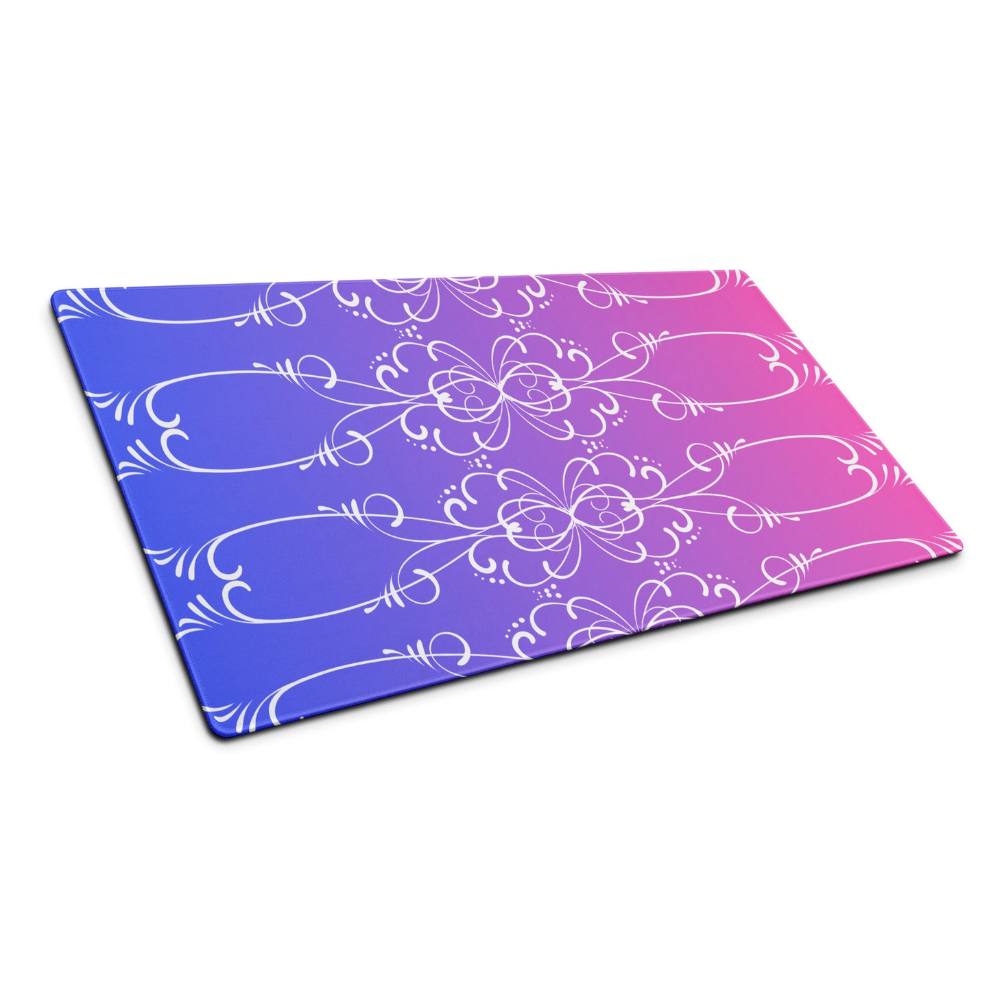 Simple Swirl Purple Pink Desk Mat Large Laptop Gaming Mouse Pad 36″ × 18″