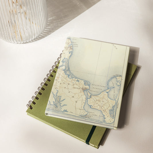 Hardcover Journal 5.75″ × 8″ Marthas Vineyard MA 1887 Historical Map