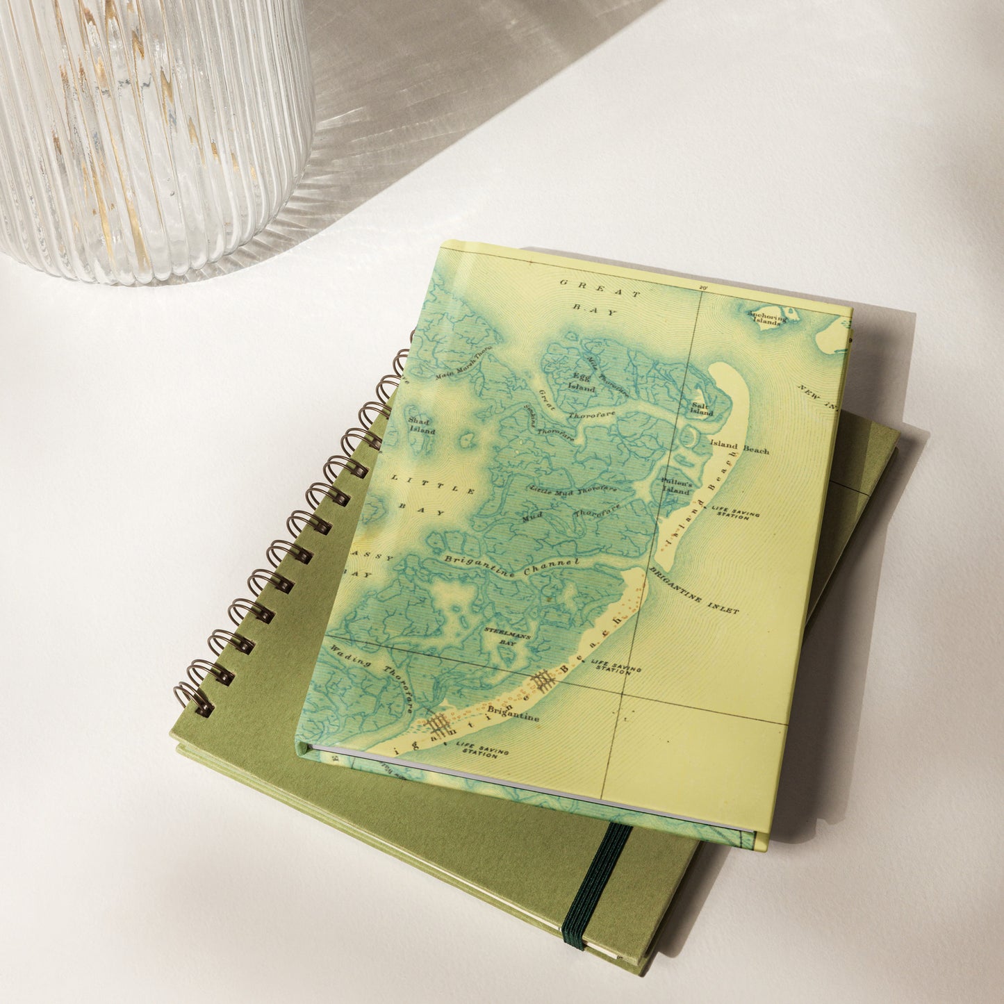 Hardcover Journal 5.75″ × 8″ Atlantic City NJ 1887 Historical Map
