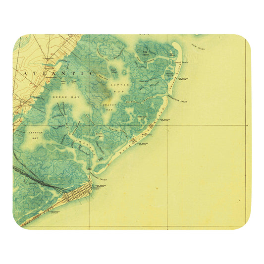 Mouse Pad 8.7″ × 7.1″ Atlantic City NJ 1887 Historical Map