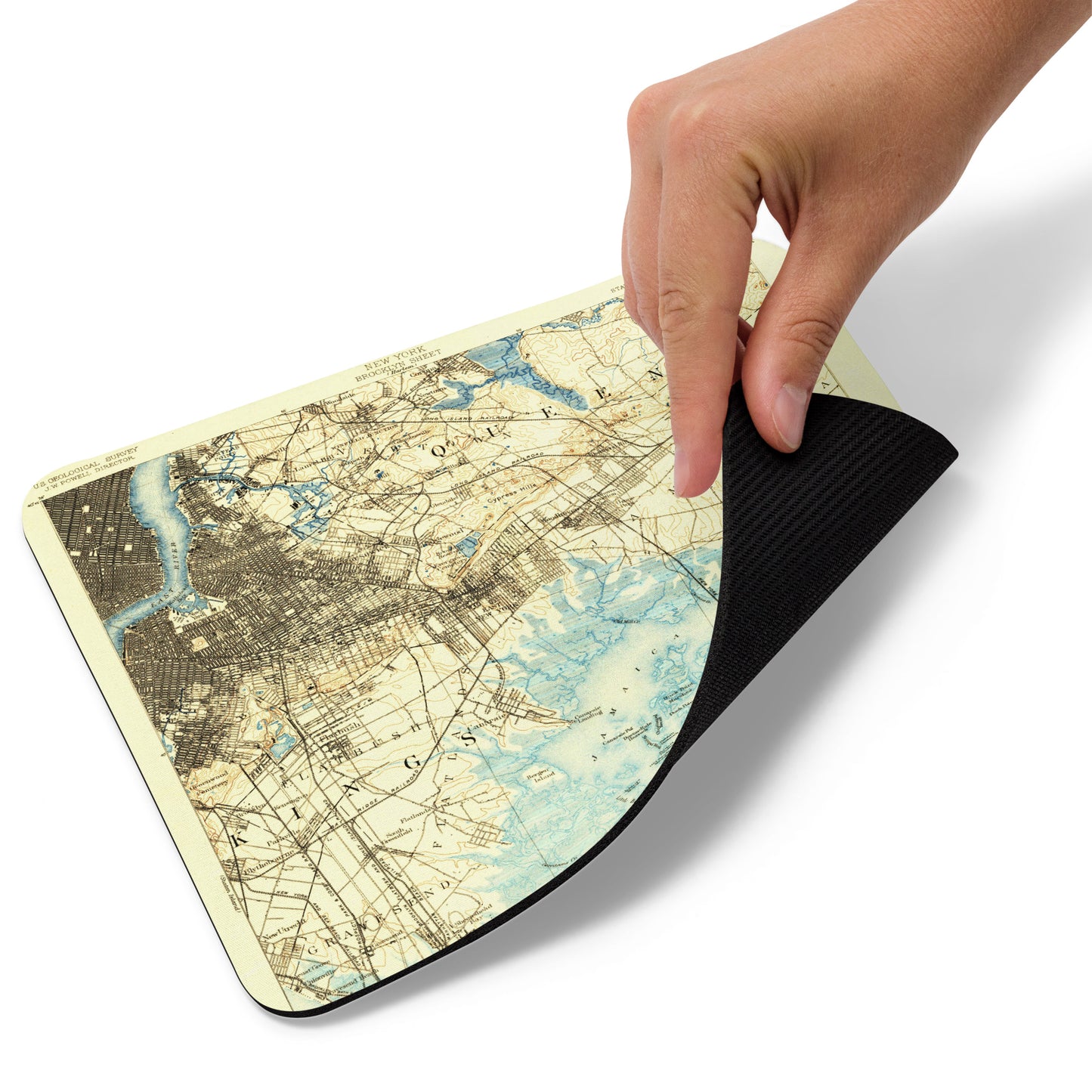Mouse Pad 8.7″ × 7.1″ Brooklyn NY 1889 Historical Map