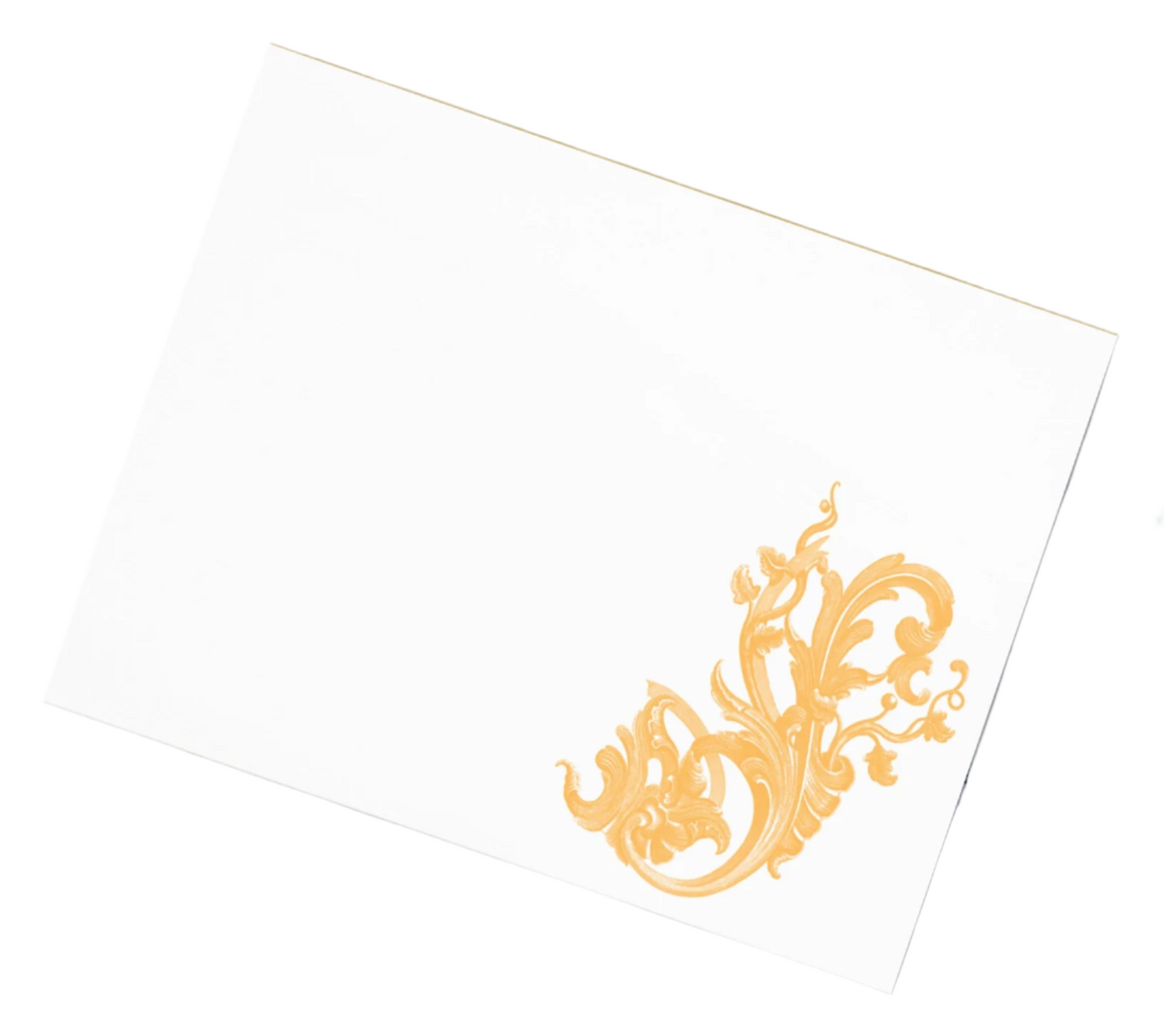 Art Nouveau Filigree Orange Large Notepad 11″ x 8.5″ Stationery 40 single-sided tear-away pages