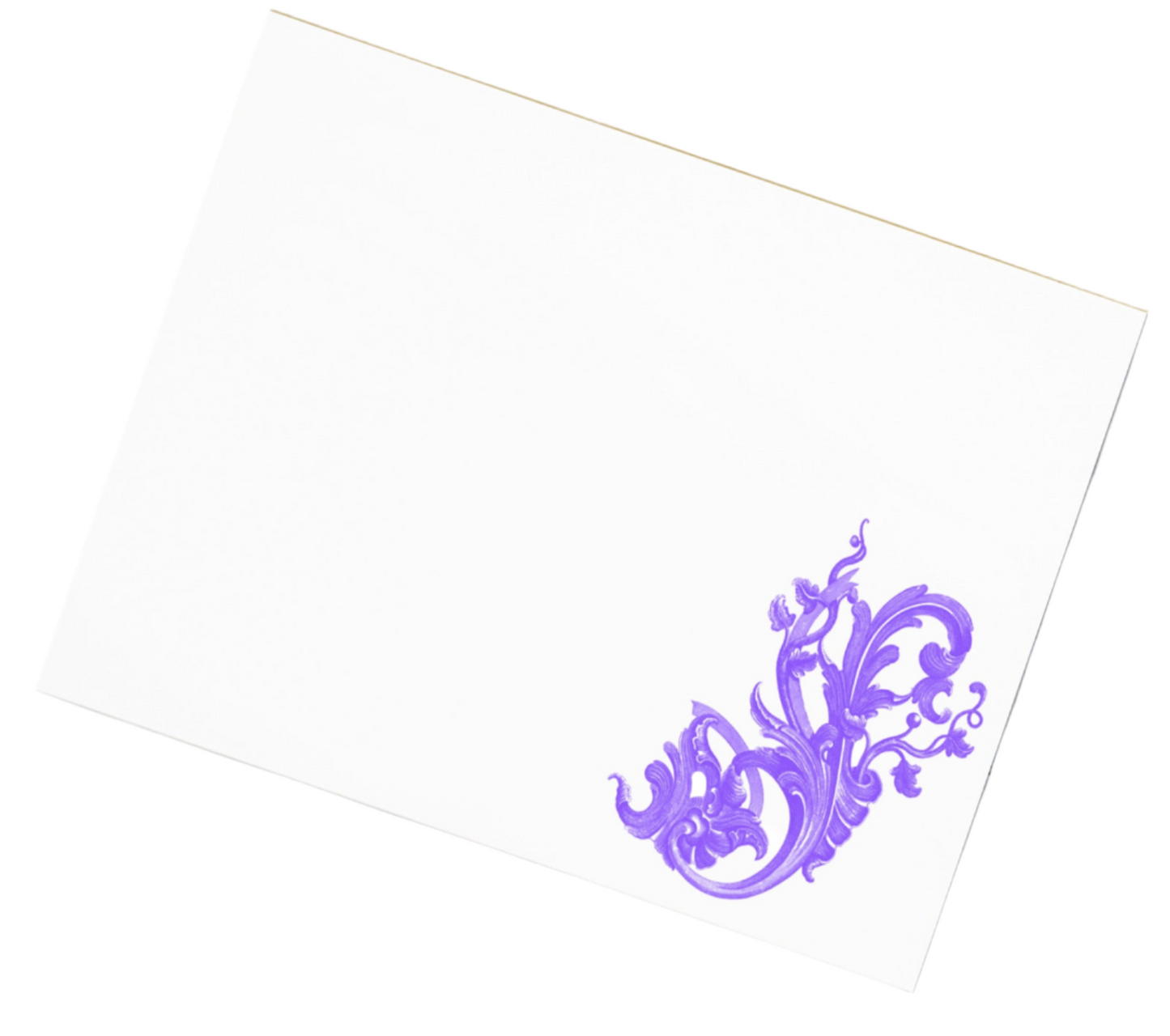 Art Nouveau Filigree Purple Large Notepad 11″ x 8.5″ Stationery 40 single-sided tear-away pages