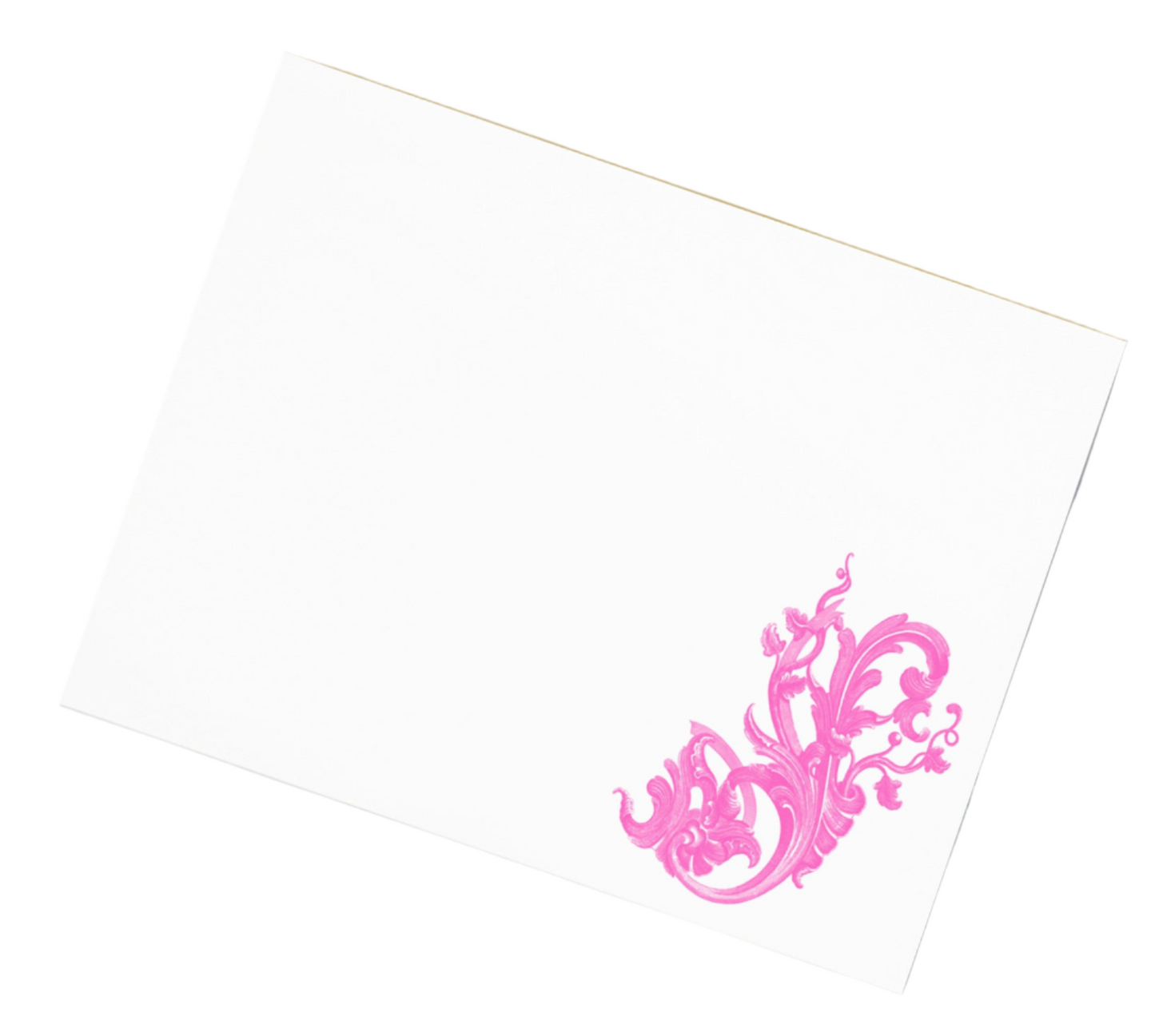 Art Nouveau Filigree Pink Large Notepad 11″ x 8.5″ Stationery 40 single-sided tear-away pages