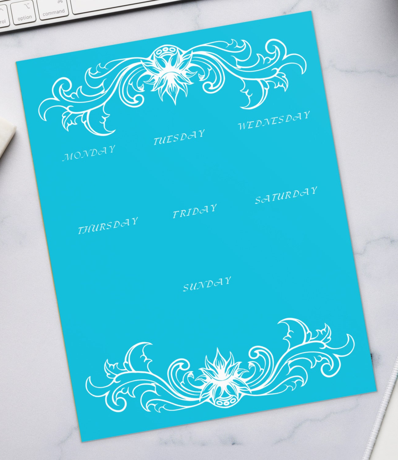 Week Planner Blue Large Notepad 11″ x 8.5″ tear-away pages