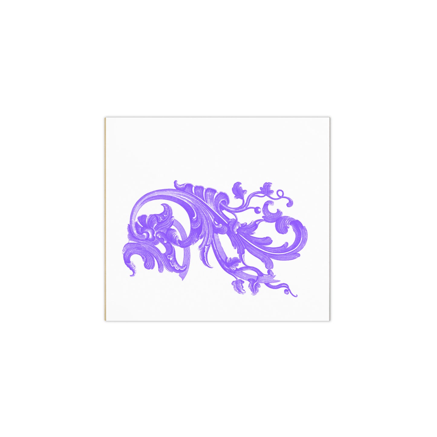 Art Nouveau Filigree Purple White Memo Small Notepad 50 tear-away pages