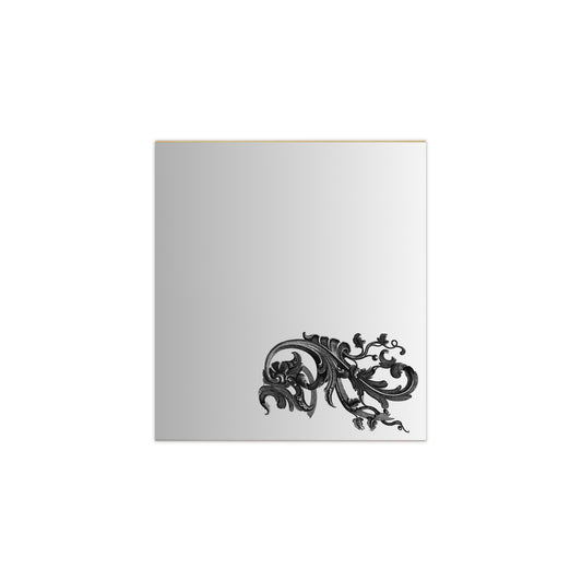 Art Nouveau Filigree Grey Gradient Memo Small Notepad 50 tear-away page