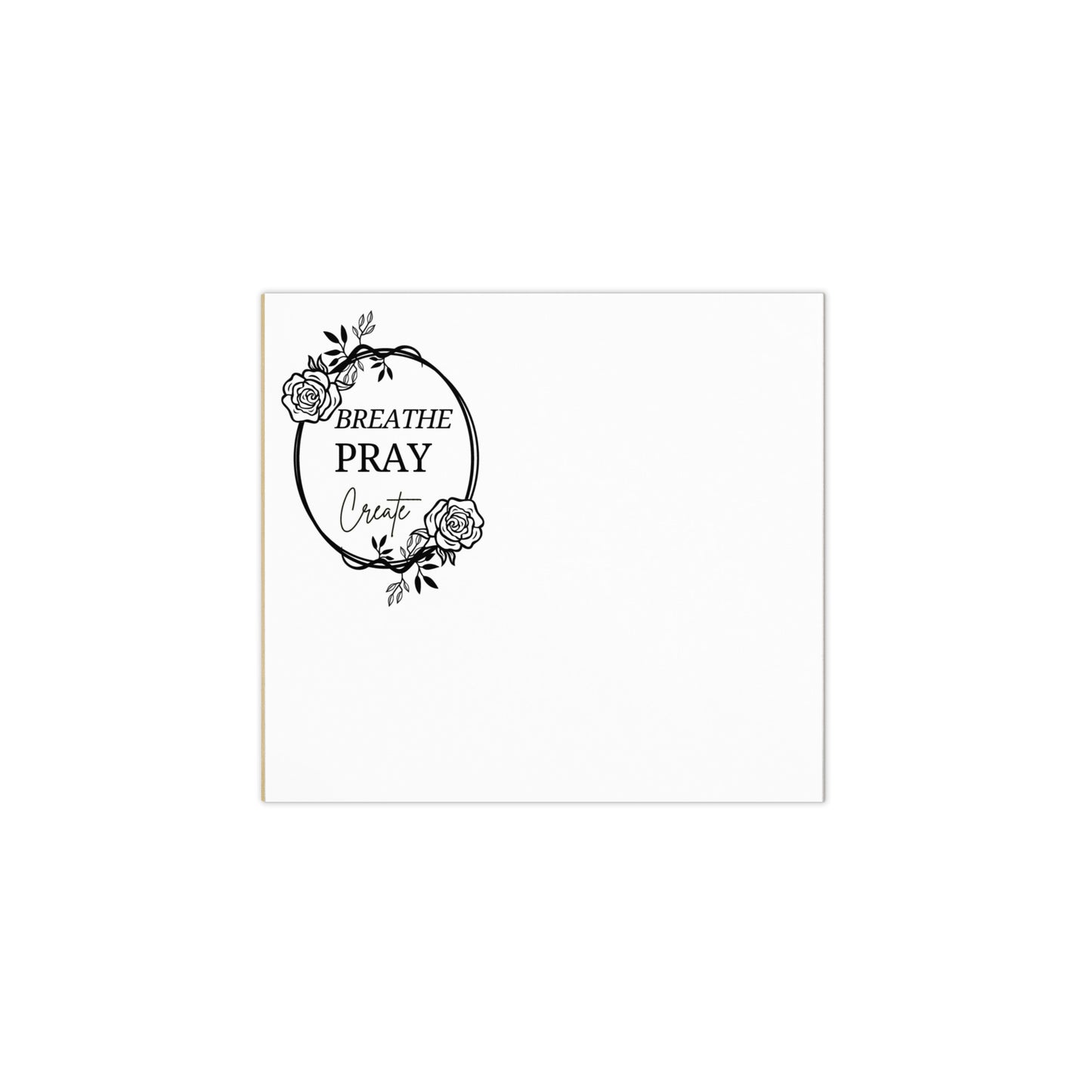 Breathe Pray Create Flower Frame Memo Small Notepad 50 tear-away page