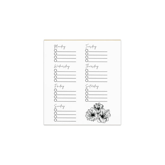 Weekly Check List Flower Design Memo Small Notepad 50 tear-away page