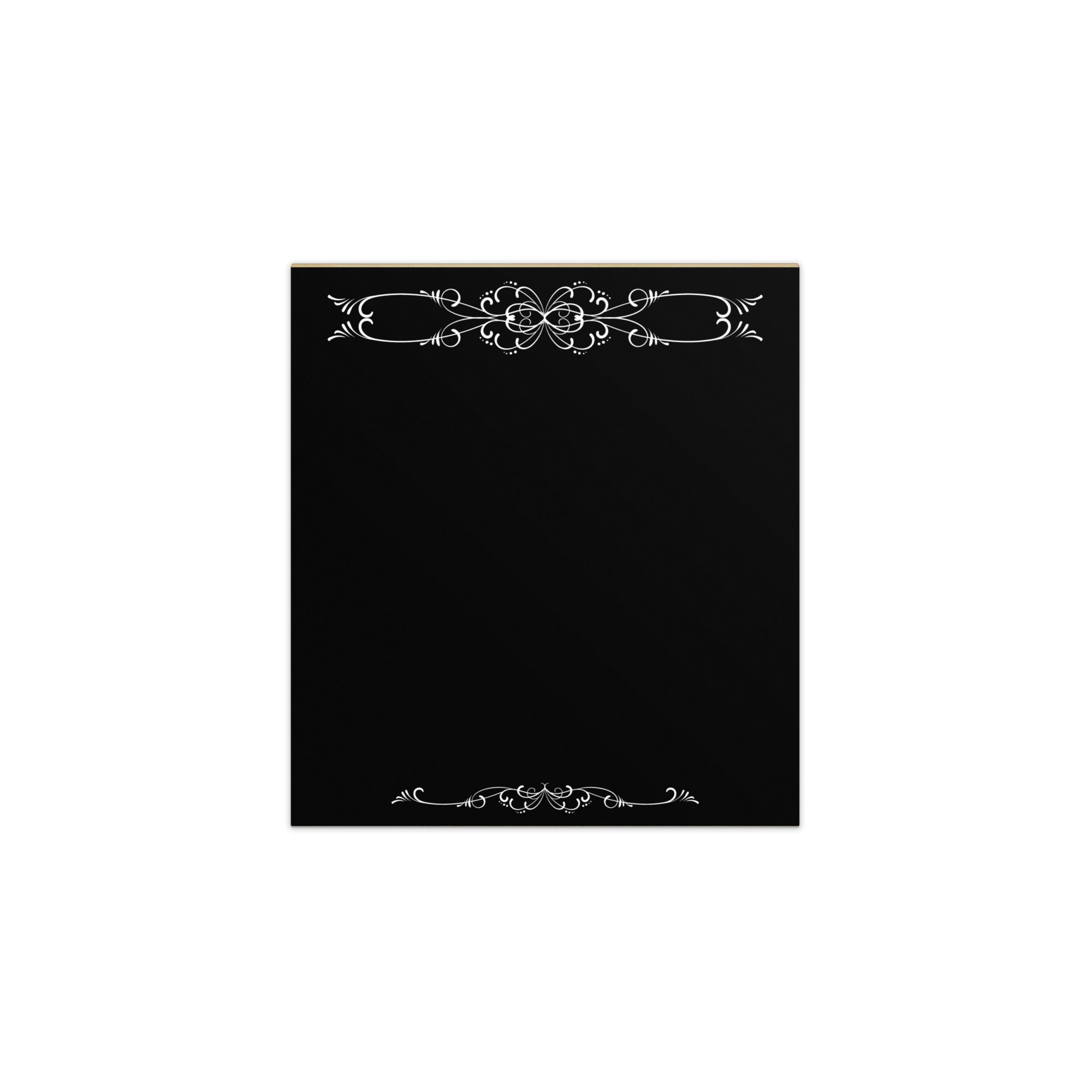 Large Memo Notepad Simple Swirl Black Stationery 5.5″ × 6″ – My Oh ...